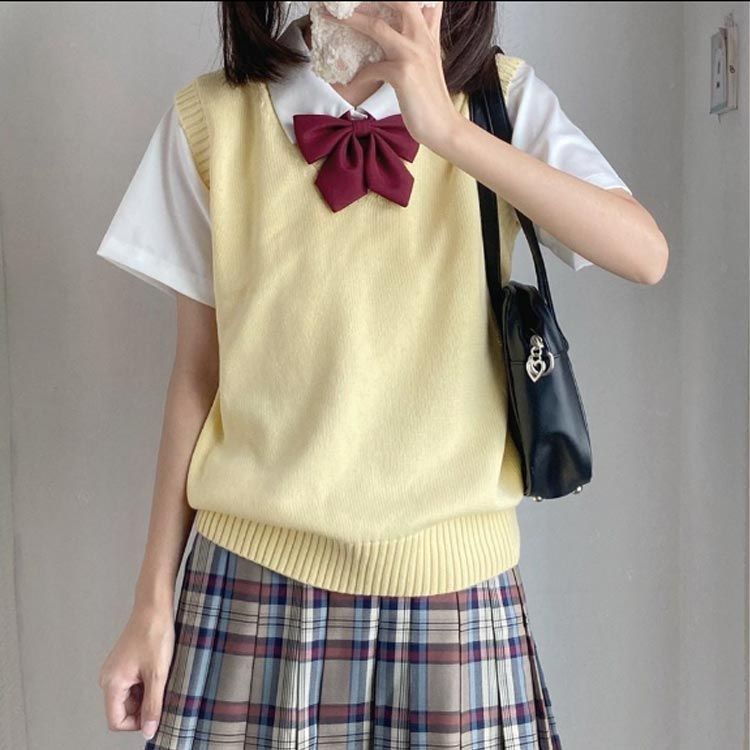 Amazon.co.jp: スクールベスト ニットベスト Vネック 学生服