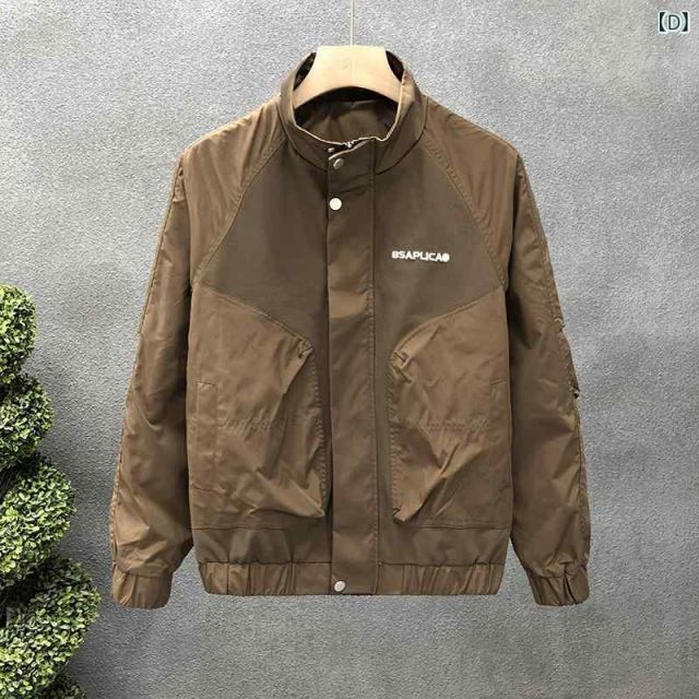 L 秋冬 コーデ メンズ 服 シンプル ファッション オシャレ 大人 かっこいい 大きいサイズ ストリート 紳士服 バーガンディ ジャケット 韓国スタイル トップス スリム KANDAIZUMI_COM