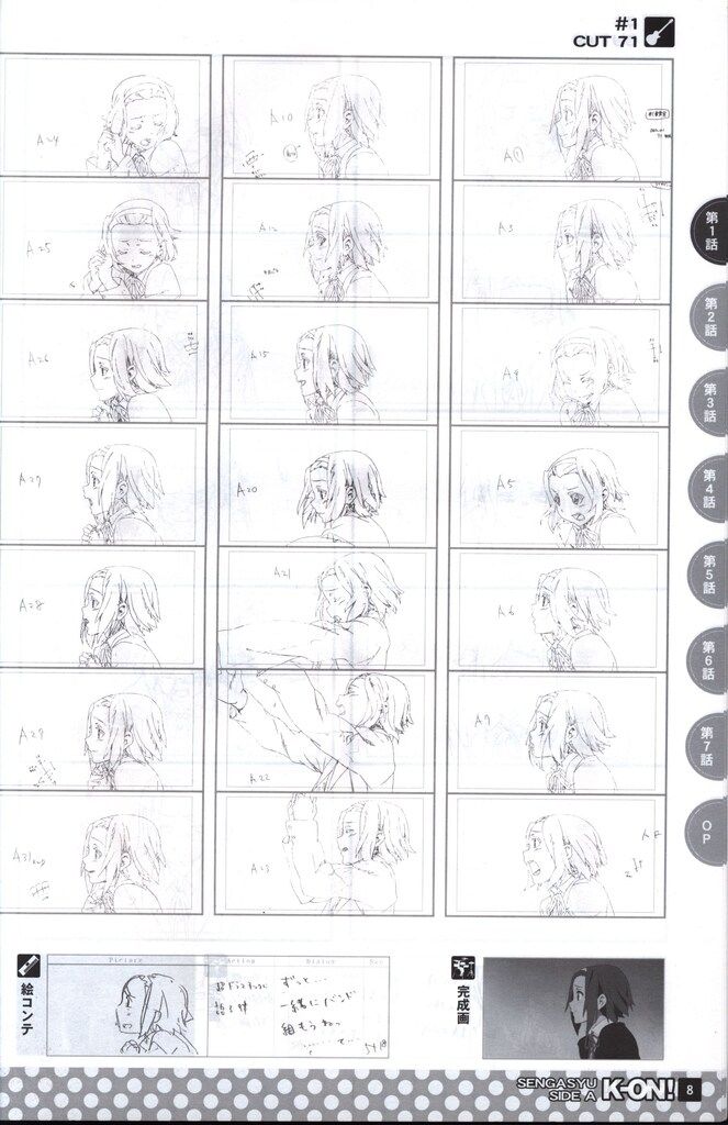 京都アニメーション 『けいおん!名場面線画集SIDE A』 - メルカリ