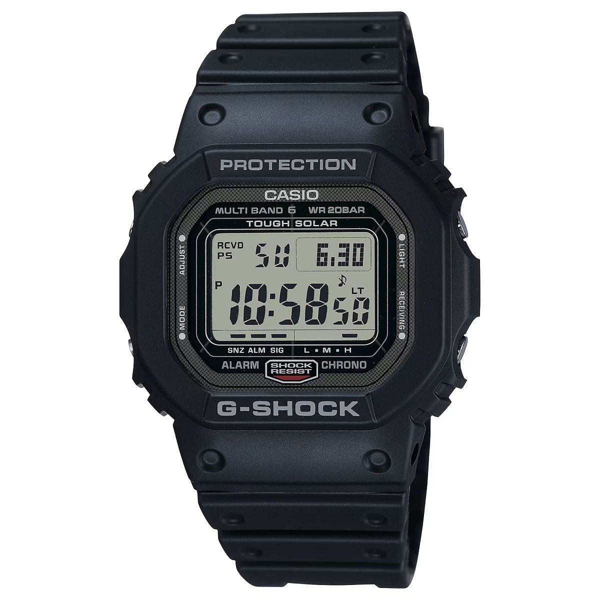 【即納】CASIO カシオ G-SHOCK Gショック タフソーラー 世界6局電波受信 GW-5000U-1 LEDライト ブラック 腕時計 メンズ