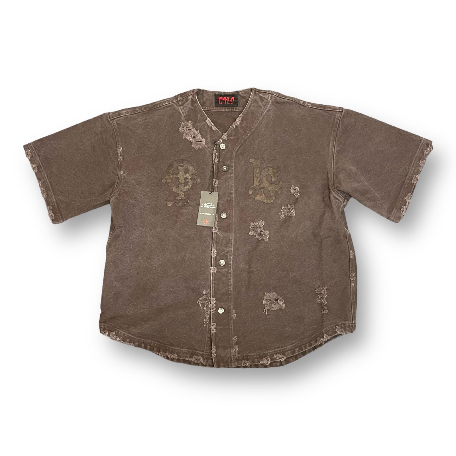 美品 CVTVLIST 22AW Baseball Shirt ダメージ ベースボール