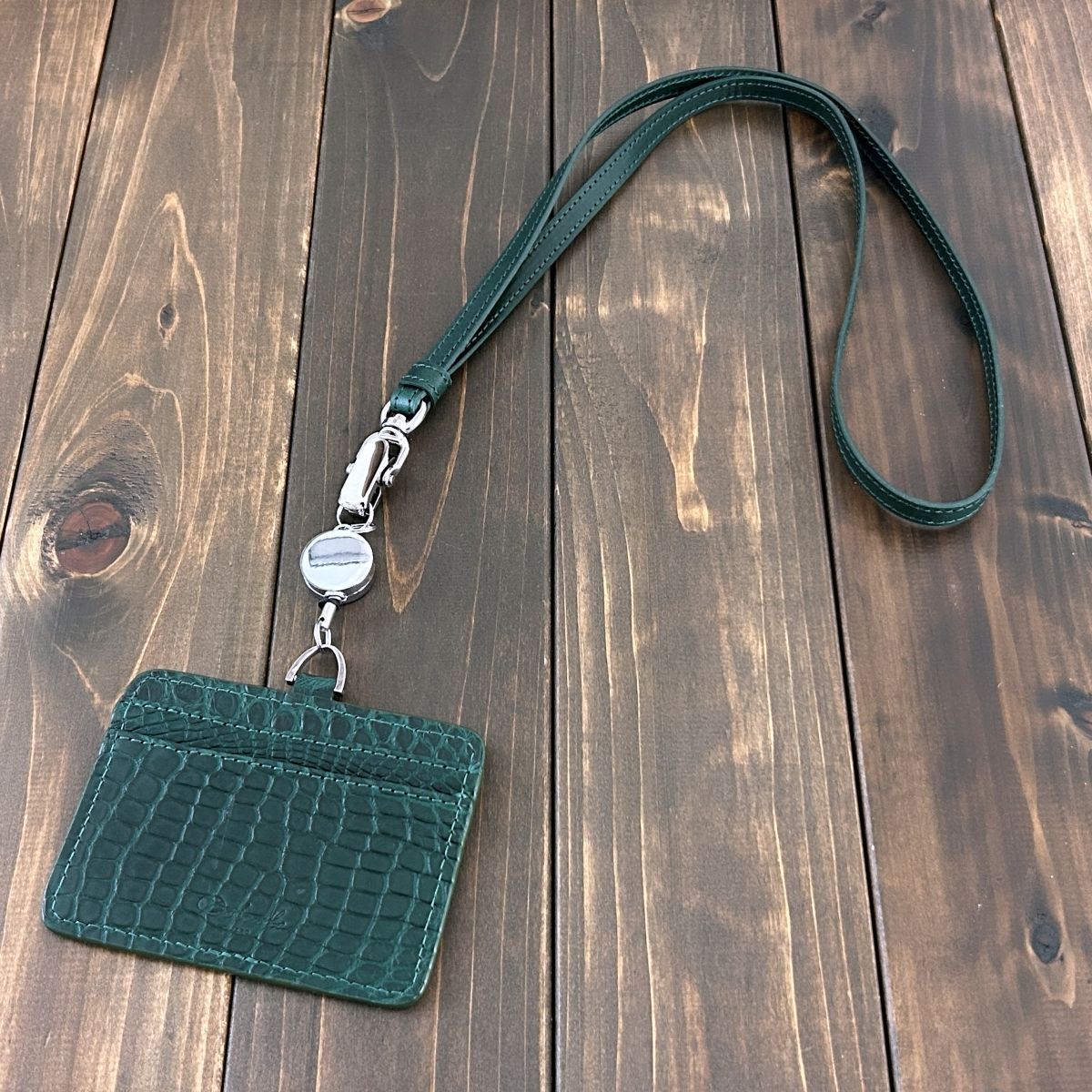アリゲーター IDホルダー フォレストグリーン
