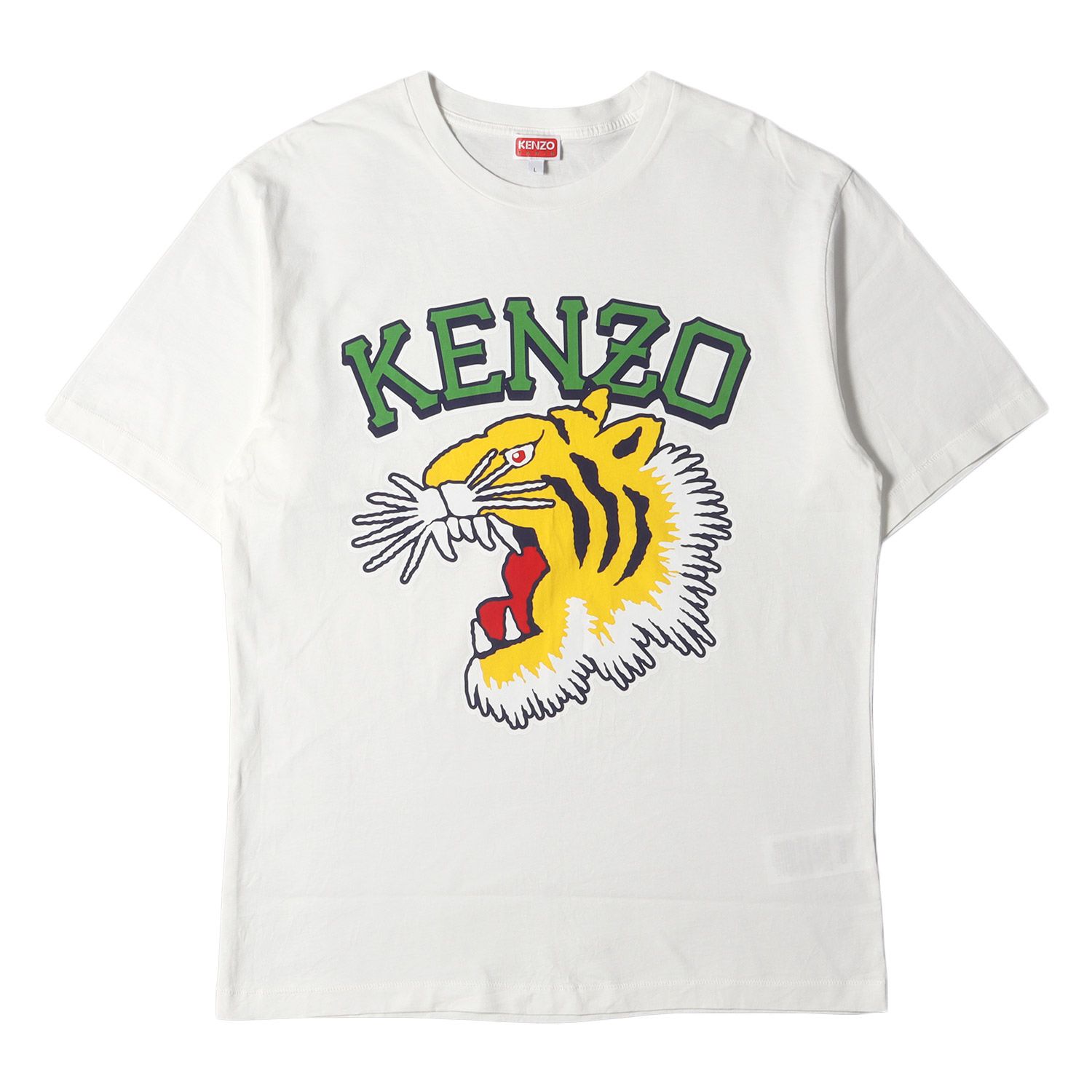 新品 KENZO タイガー ロゴ 半袖 Tシャツ ホワイト S Ｌ 2枚セット 新品 KENZO タイガー ロゴ 半袖 Tシャツ ホワイト S L 2枚セット