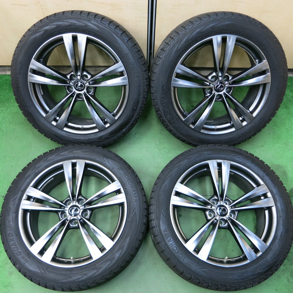 送料無料*センサー付！バリ溝！19年！キレイ！9.5分☆レクサス 等 235/55R20 スタッドレス ヨコハマ アイスガード G075 社外 アルミ  20インチ PCD114.3/5H☆3102107イス - メルカリ