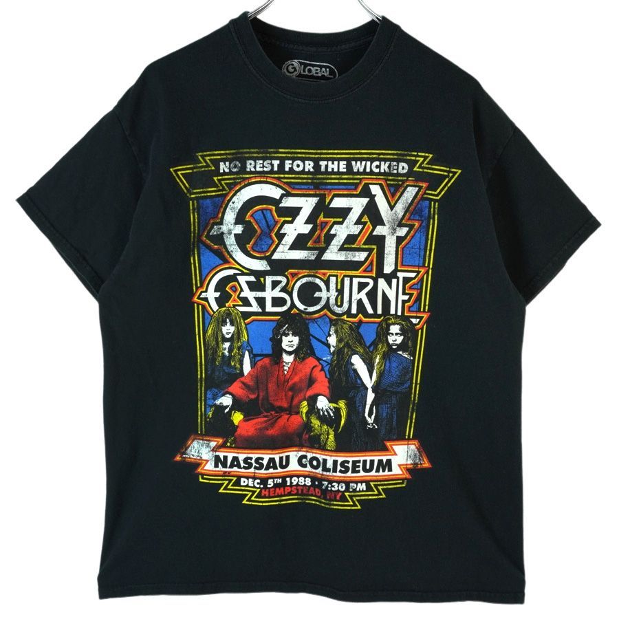 グローバルGlobalオジーオズボーンOzzy OsbourneアーティストTシャツミュージシャンTバンドTバンT大判プリントデカプリント黒ブラックフェードvintageヴィンテージ40313  - メルカリ