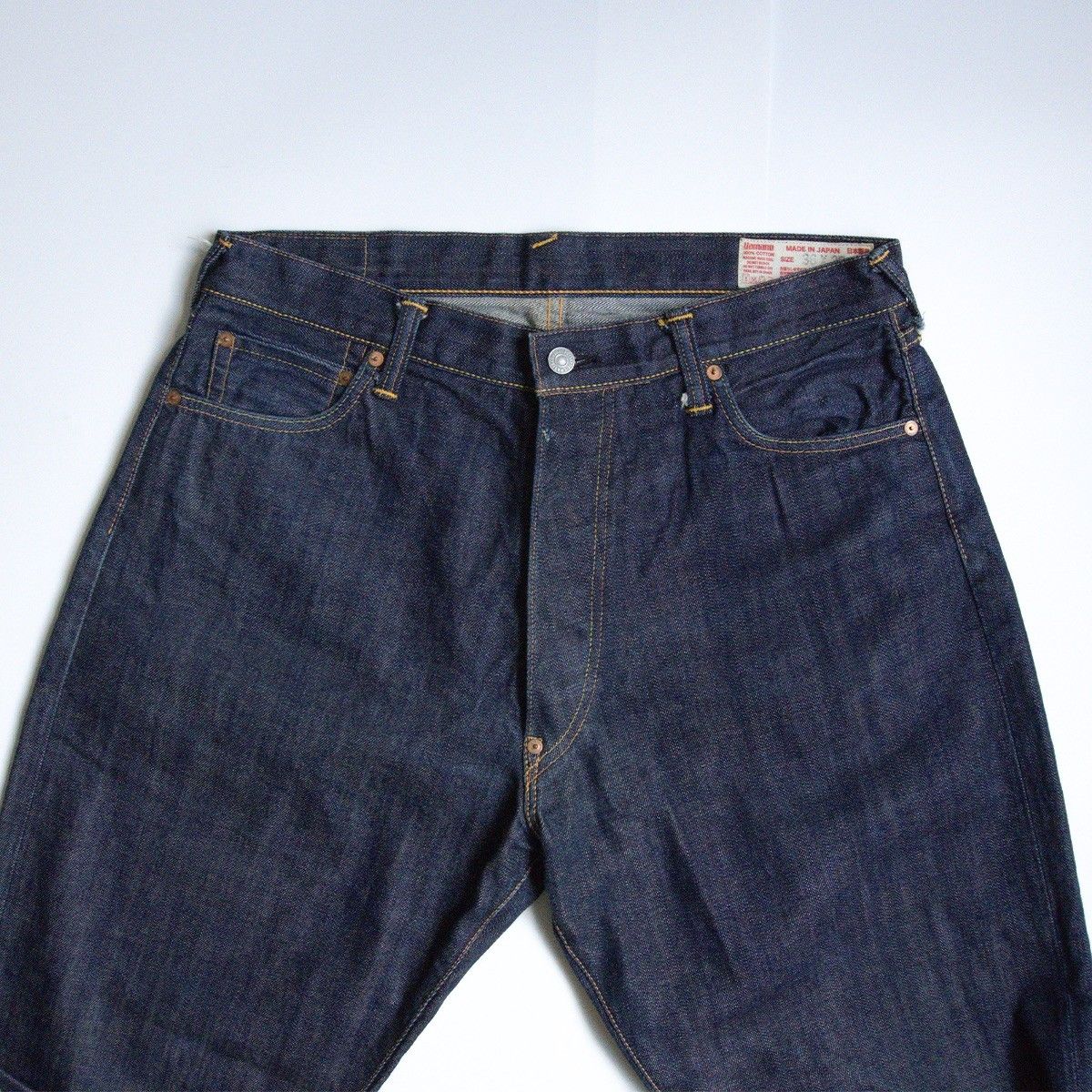 evisu デニムパンツ 濃紺 EVISU - EVISU エビス デニムパンツ XL 紺 【古着】【中古