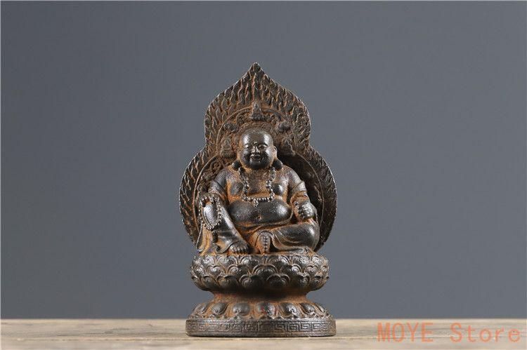 販売 鉄器 鉄仏 蓮華弥勒仏像 装飾品 工芸品 美術品 置物zw0829 鉄器