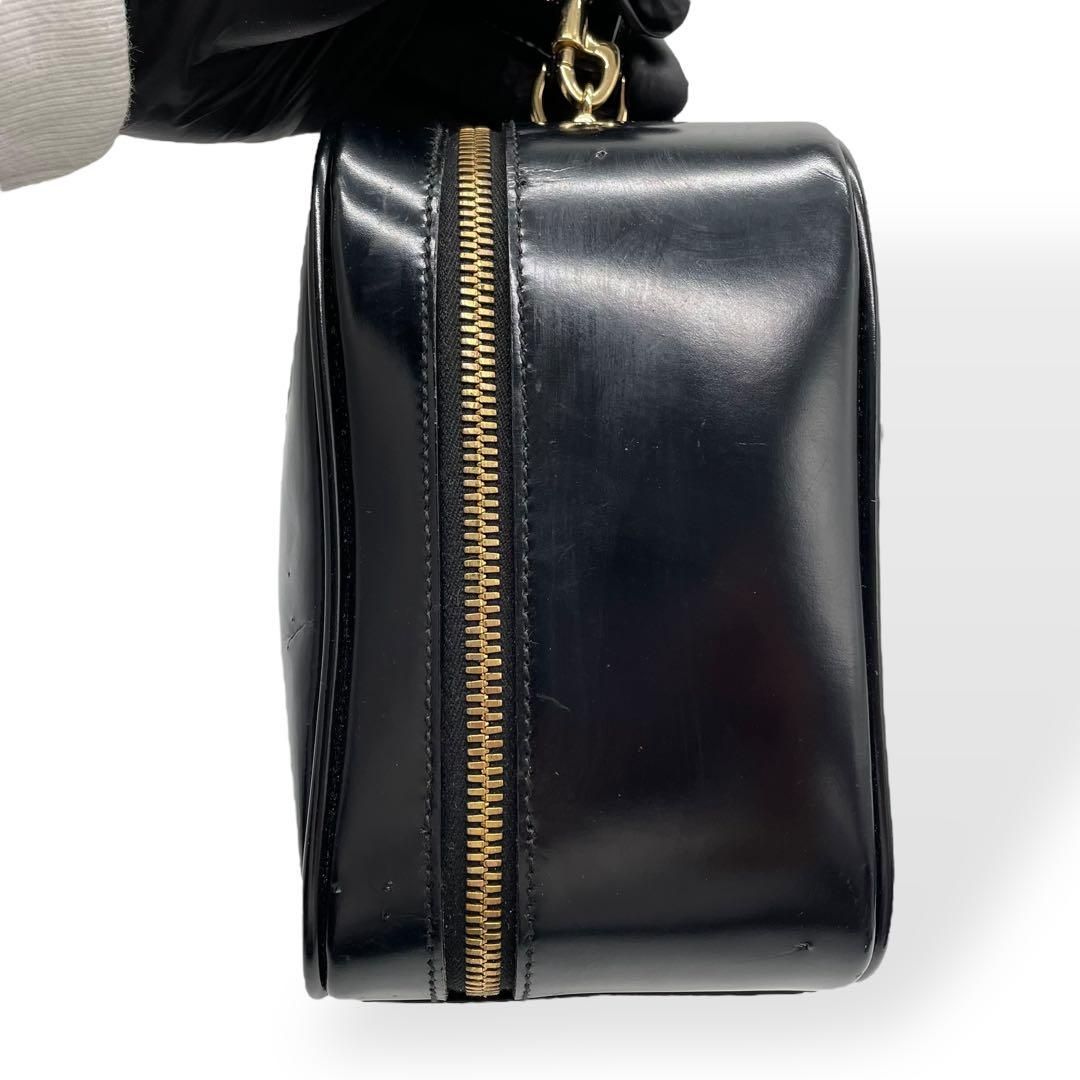 GUCCI オールドグッチ 2way ハンドバッグ パテントレザー バンブー GUCCI オールドグッチ 2way ハンドバッグ パテントレザー