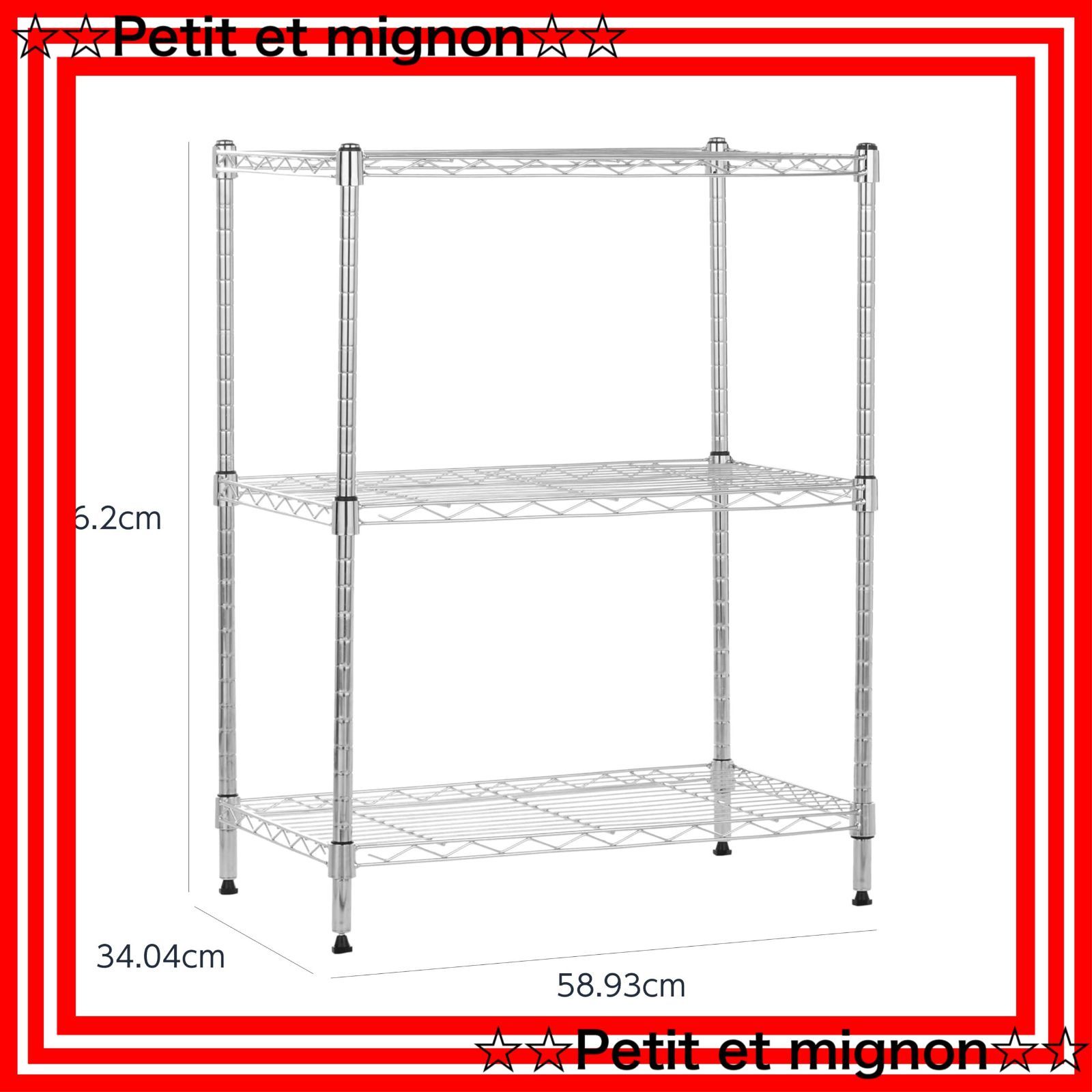 ベーシック 3段スチールラック 棚 メタルラック キッチンラック