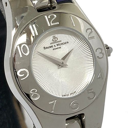 ボーム&メルシー リネア ２重巻きベルト付き クォーツ レディース 腕時計 黒 赤 Baume & Mercier 65305 ブランド 【中古】 -  メルカリ