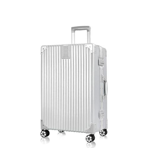 タビトラ スーツケース 小型 人気 キャリーバッグ TSAロック搭載 旅行用品 出張 超軽量 大容量 静音 8輪 アルミフレーム 安心一年サービス 39L 4KG シルバー SS