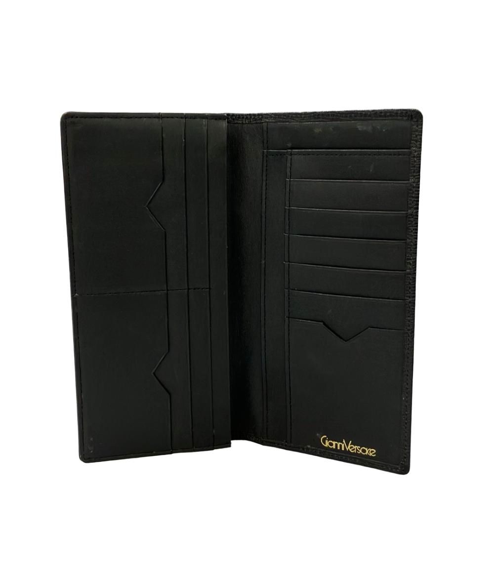 ピ*ノ様 GIANNI VERSACE ジャンニヴェルサーチ 長財布 本革レザー GIANNI VERSACE 長財布 ブラック レザー ヴェルサーチ財布