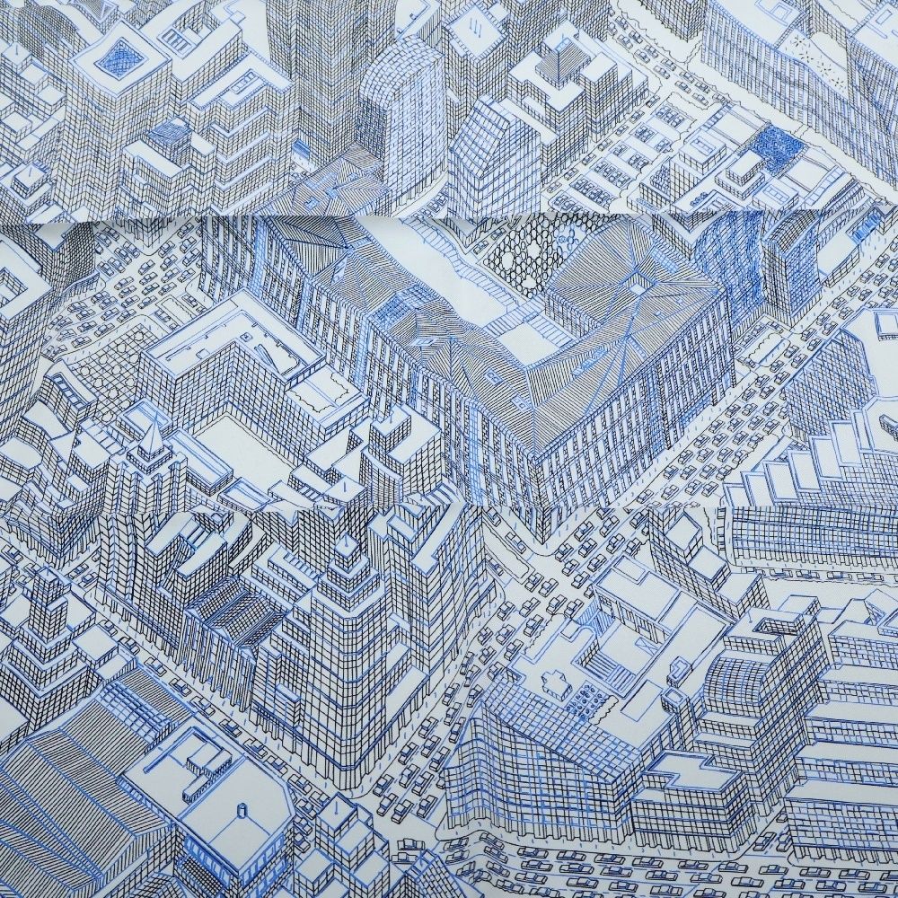 【正規品】HERMÈS エルメス カレ90 パンタン・シティ HERMES 最新作 上品 スカーフ カレ 90 シルク Pantin City