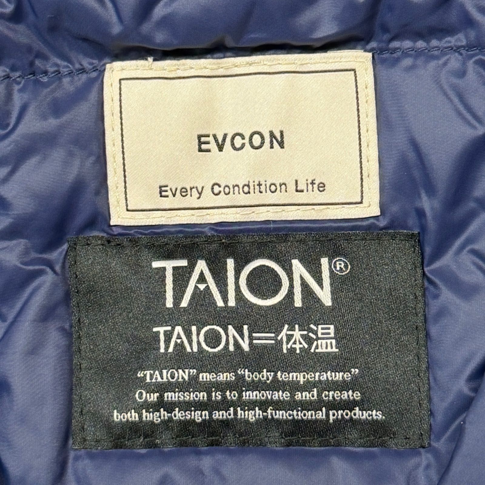 参考上代44000円 未使用品 EVCON 24AW × TAION DOWN COACH JACKET ダウンコーチジャケット ブルゾン ...