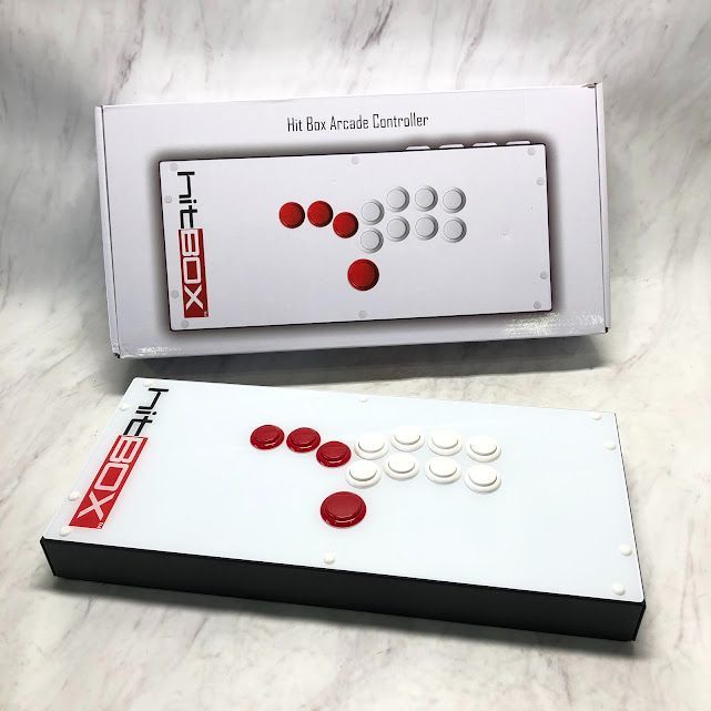 hitBOX アーケードコントローラー ホワイト/レッド Amazon.com: hitBOX PS4 & PC対応 レバーレスゲームコントローラー
