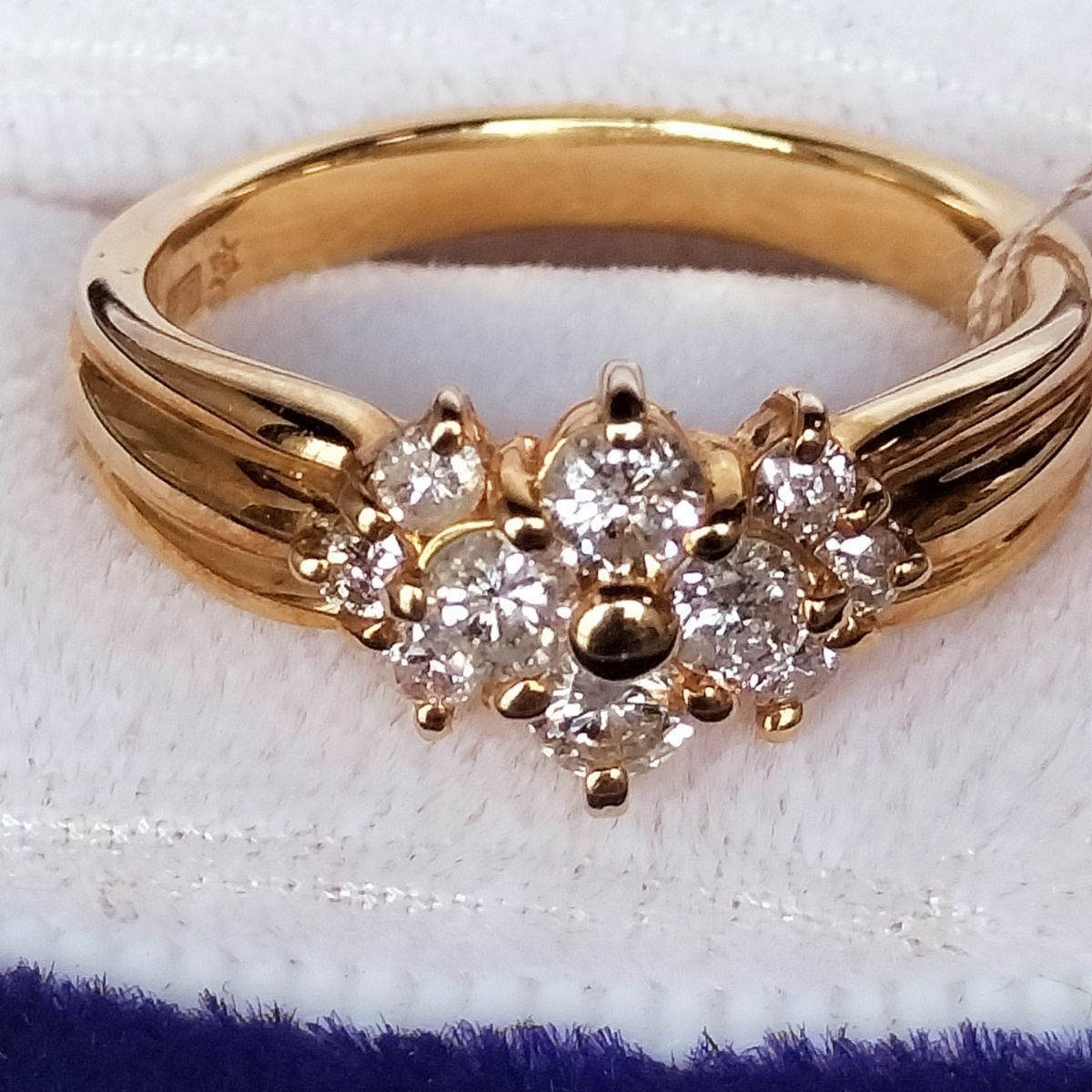 新品 ダイヤモンドリングK18 天然ダイヤモンド0.56CTリング 