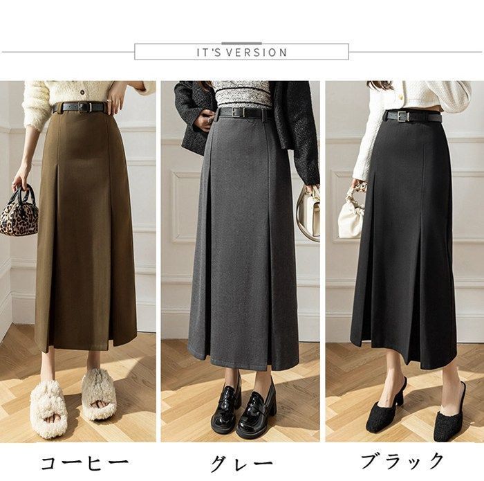 ロングスカート レディース スカート ボトムス マキシスカート ハイウエスト ロング丈 女性 大人 秋冬 レディーススカート Aライン エレガント 柔らかい 通勤 せ 優雅 秋冬 体型カバー シンプルxkmilyx148 DZ20