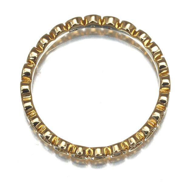 ダイヤ ダイヤモンド 0.13ct フルエタニティ リング K18YG #168869  