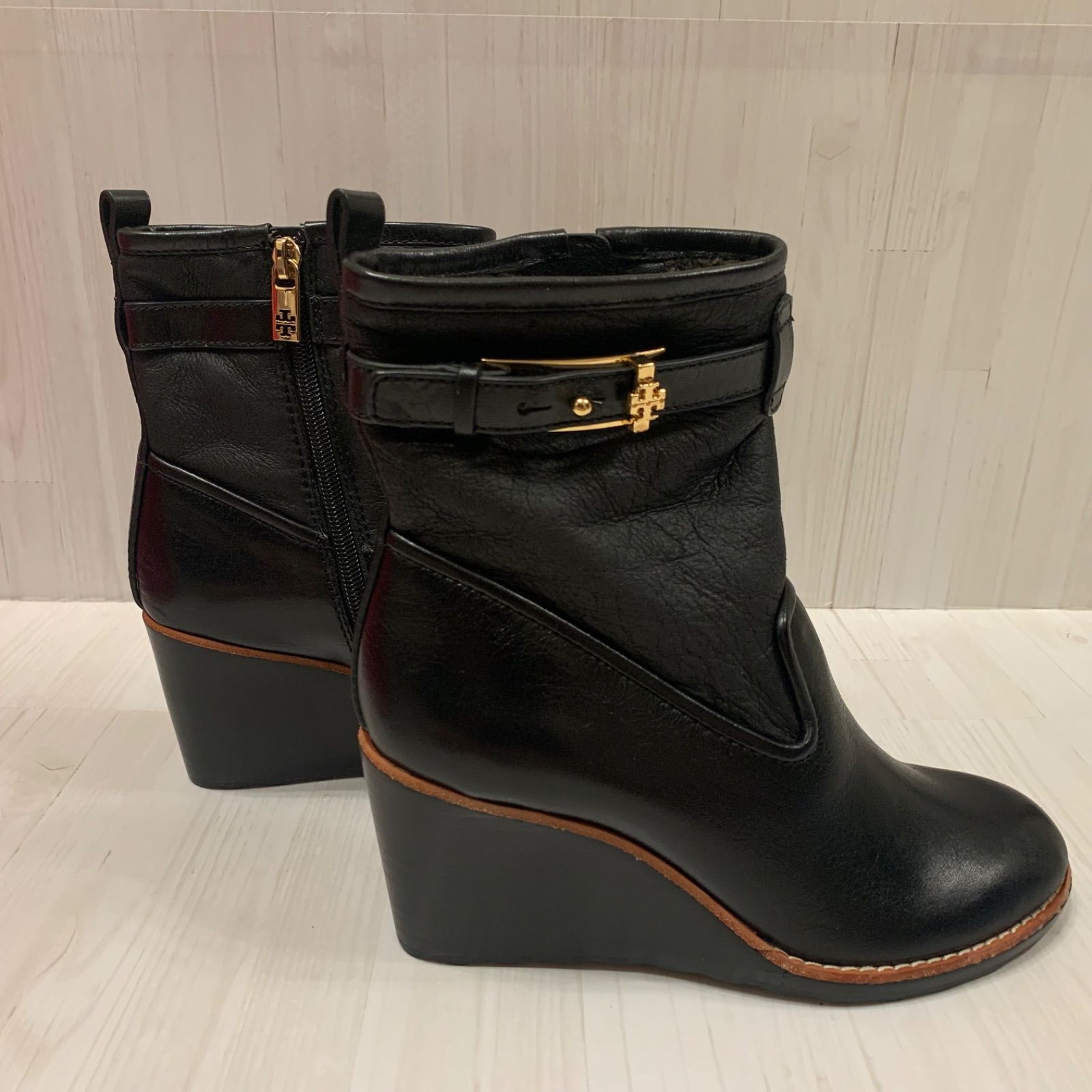  Tory Burch トリーバーチ ショートブーツ ロゴ ボア 6 M 約23 cm その他 ブーツ