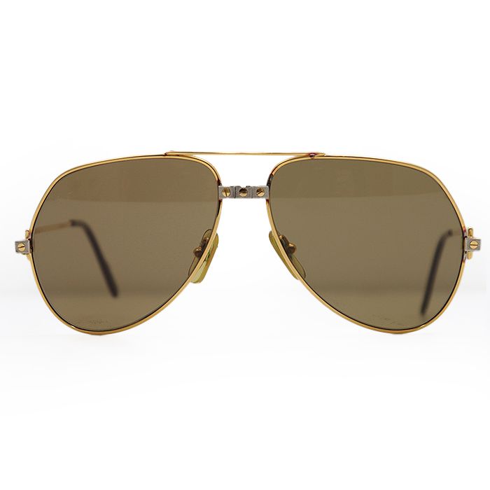 CARTIER カルティエ サングラス ブラウン サイズ130 シルバー CARTIER カルティエ サングラス ブラウン サイズ130 シルバー