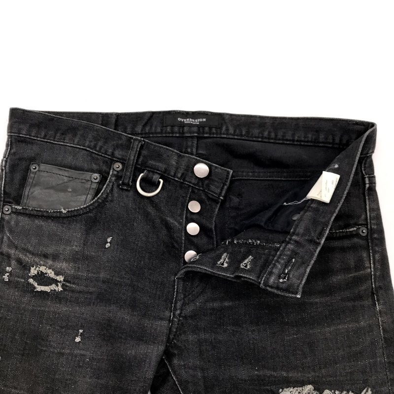 OVERDESIGN  スキニー ダメージ オーバーデザイン デニム パンツ OVERDESIGN オーバーデザイン デニムパンツ ジーンズ ダメージ