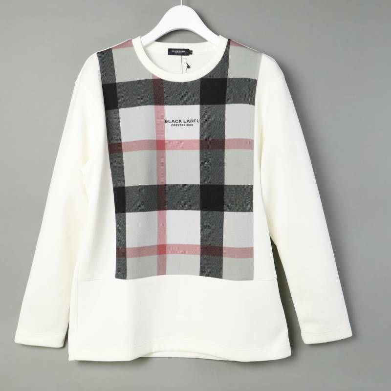 ブラックレーベルクレストブリッジ パネルチェック スウェット 新品