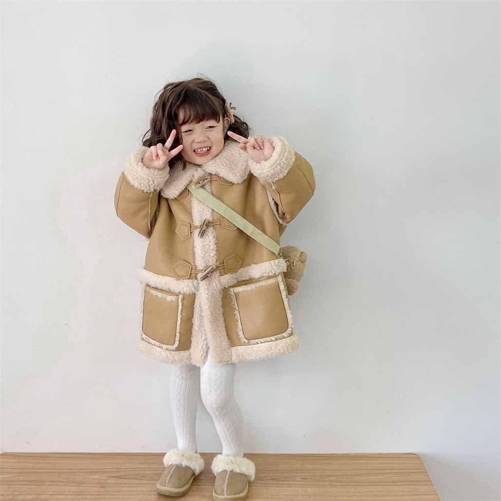 ボアコート 子供服 キッズ 女の子 男の子 ロングコート アウター もこもこ ジャケット 通学 通園 キッズ服 防寒 秋冬 ッズジャケット お出かけ 冬服 秋服 キッズ服 韓国 ABUp474