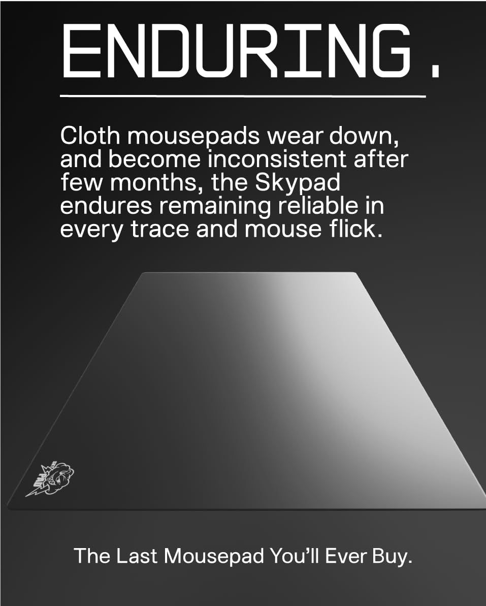 SkyPAD 3.0 グラスゲーミングマウスパッド ｜プロ用大型マウスマット｜300 x 350 mm｜精度とスピードを向上させた特殊なガラ SkyPAD 3.0 XL グラスゲーミングマウスパッド ｜プロ用大型マウス