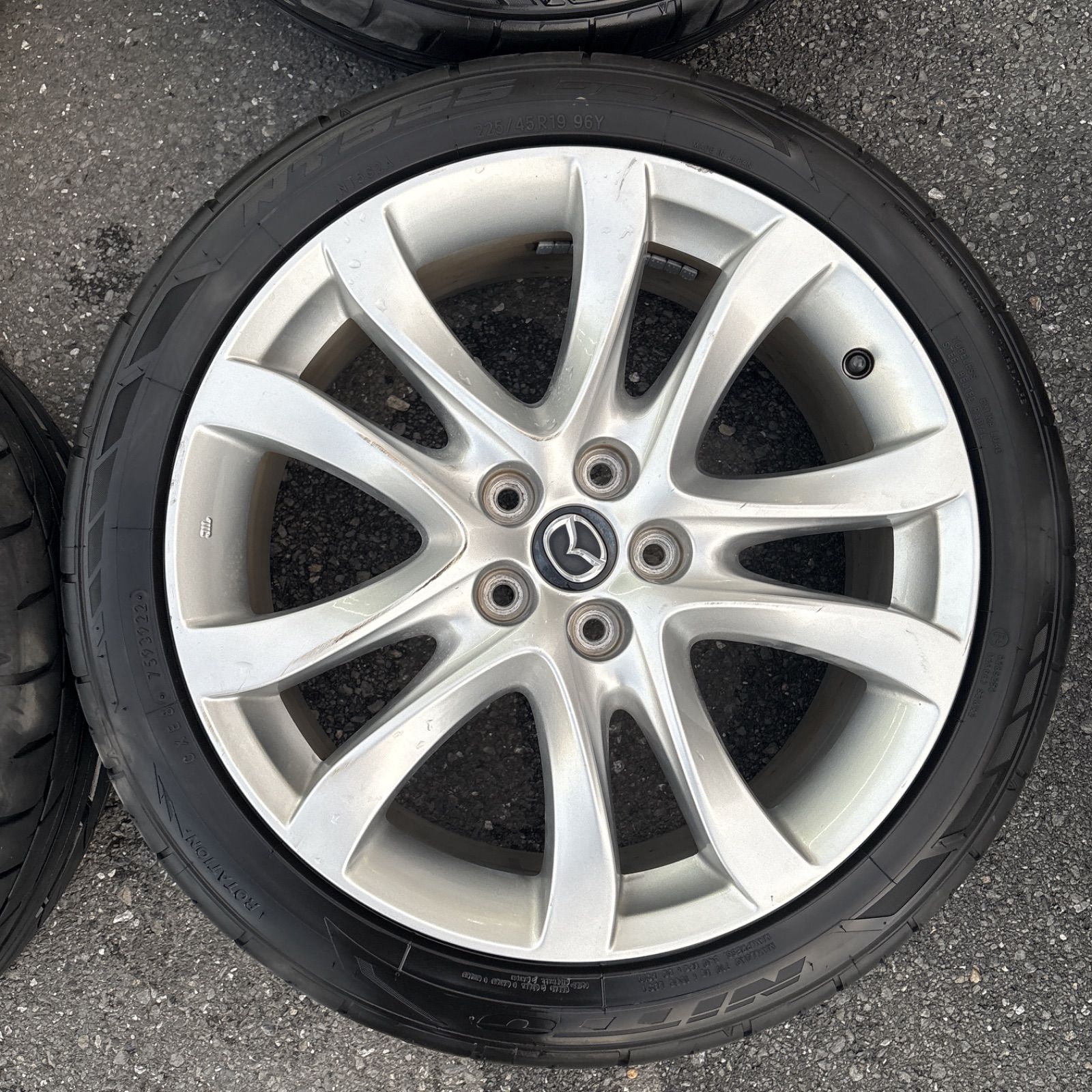 送料無料】マツダ アテンザ 純正ホイールタイヤセット 225/45R19