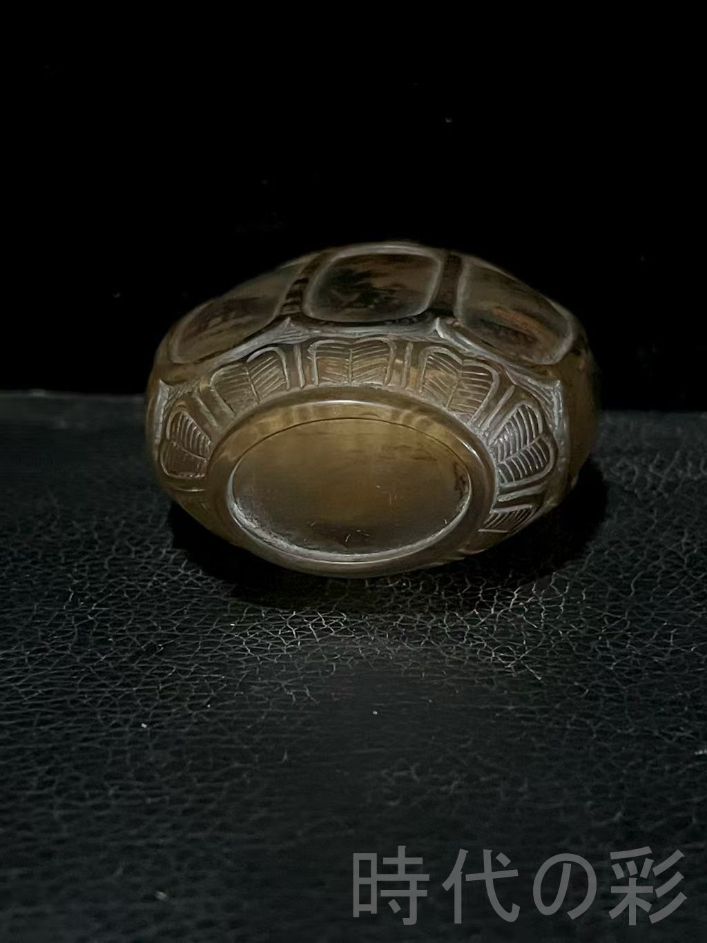 中国古美術・旧家蔵出・清代・琉璃・内絵鼻煙壷・名家手繪「山水人物