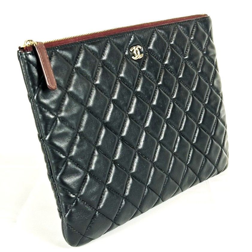 シャネル ラムスキン マトラッセ ココマーク クラッチ セカンド バッグ CHANEL】シャネル クラシックポーチ A82545 24番台 ラムスキン