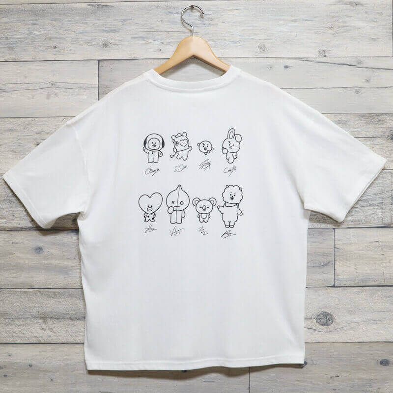 新品 BT21 BTS 半袖 Tシャツ ティーシャツ 半袖Tシャツ ロゴ 刺繍 