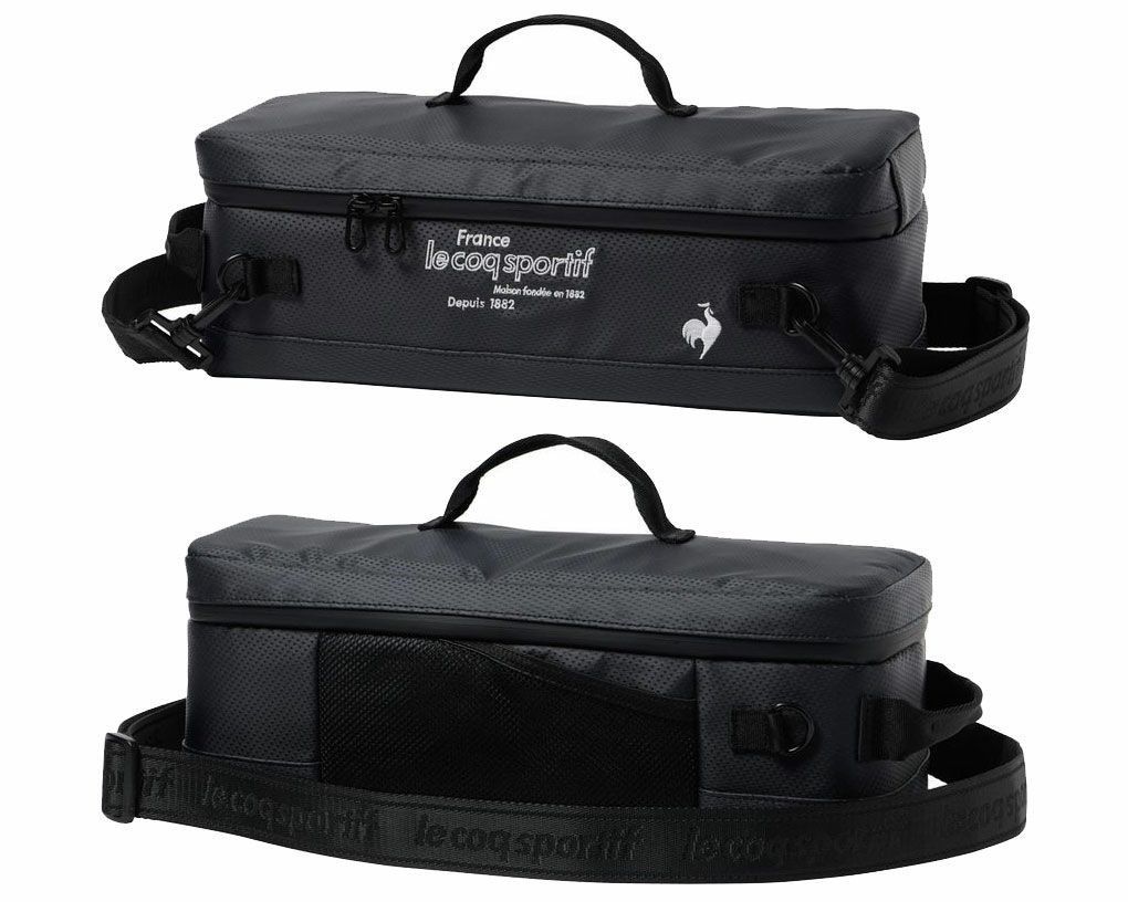 ルコックスポルティフ ゴルフ カートポーチ【ブラック】新品！ 縦型／クラッチタイプ 2WAYカートポーチ(ラウンドバッグ)