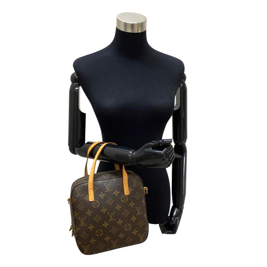 美品 LOUIS VUITTON ルイヴィトン スポンティーニ モノグラム レザー 本革 2way ショルダーバッグ ハンドバッグ ブラウン 62575