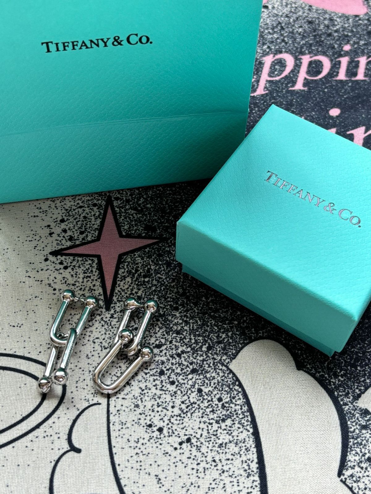 TIFFANY ティファニー ハードウェア ラージリンクピアス シルバー