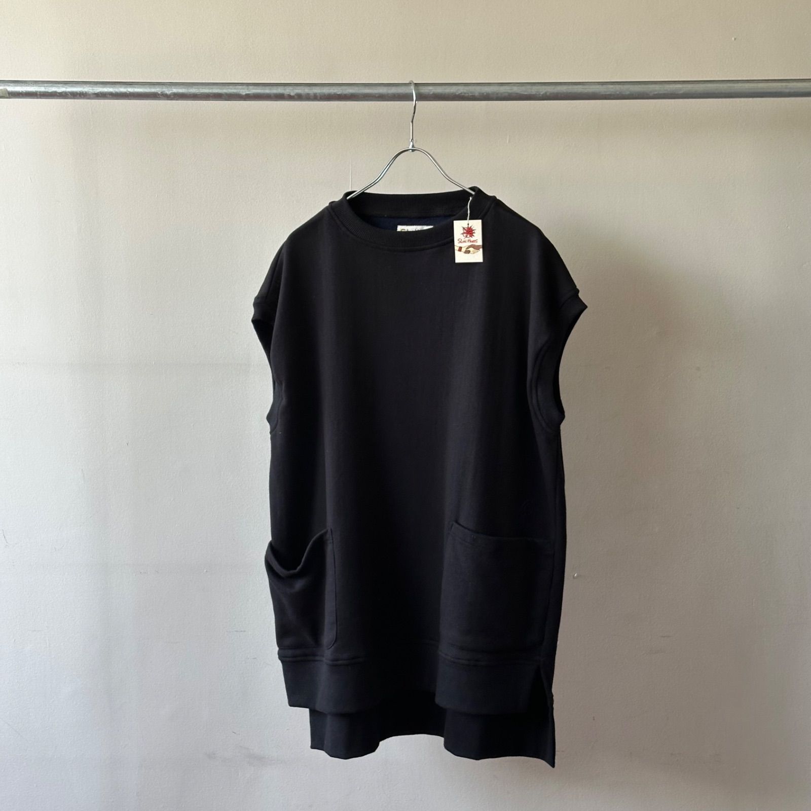 slowhands pullover layered vest スローハンズ プルオーバー ベスト ブラック サイズM