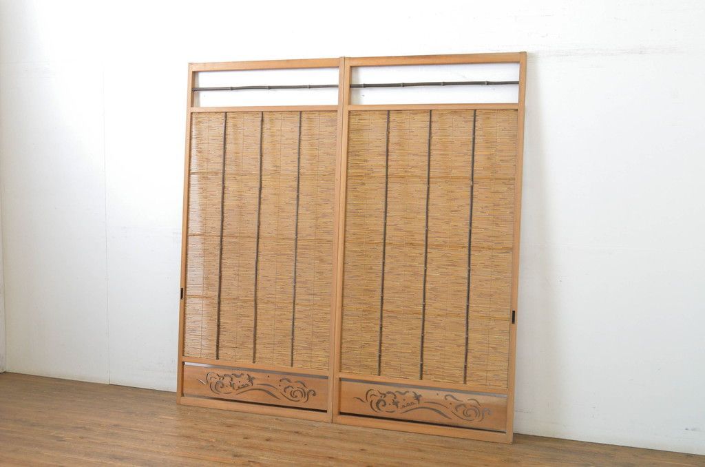 竹建具 8枚まとめ 昭和レトロ 簾戸 簀戸 葭戸 夏障子 夏戸 葦戸