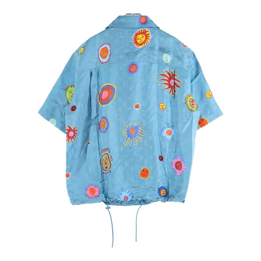 LOUIS VUITTON ルイヴィトン ×YK Monogram Face Shirt RM232H V36 HOS31W ×草間彌生 モノグラムフェイスプリント半袖シャツ ライトブルー
