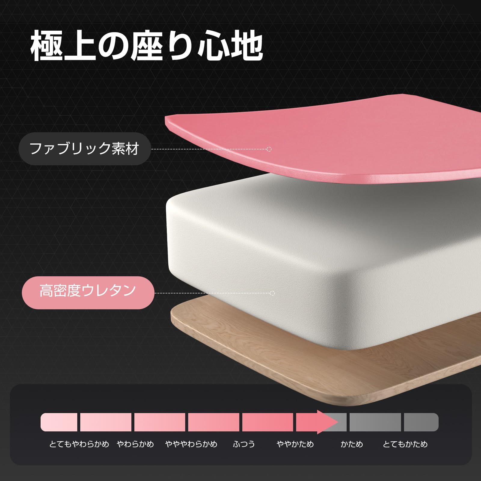 椅子 疲れない GTPlayerシリーズ イス テレワーク ピンク ゲームチェア げーみんくチェア gaming 気孔付き皮革 PUレザー 蒸れない座面 ランバーサポート chair ひじ掛け ヘッドレスト ハイバック 140°リクライニング 椅 オット