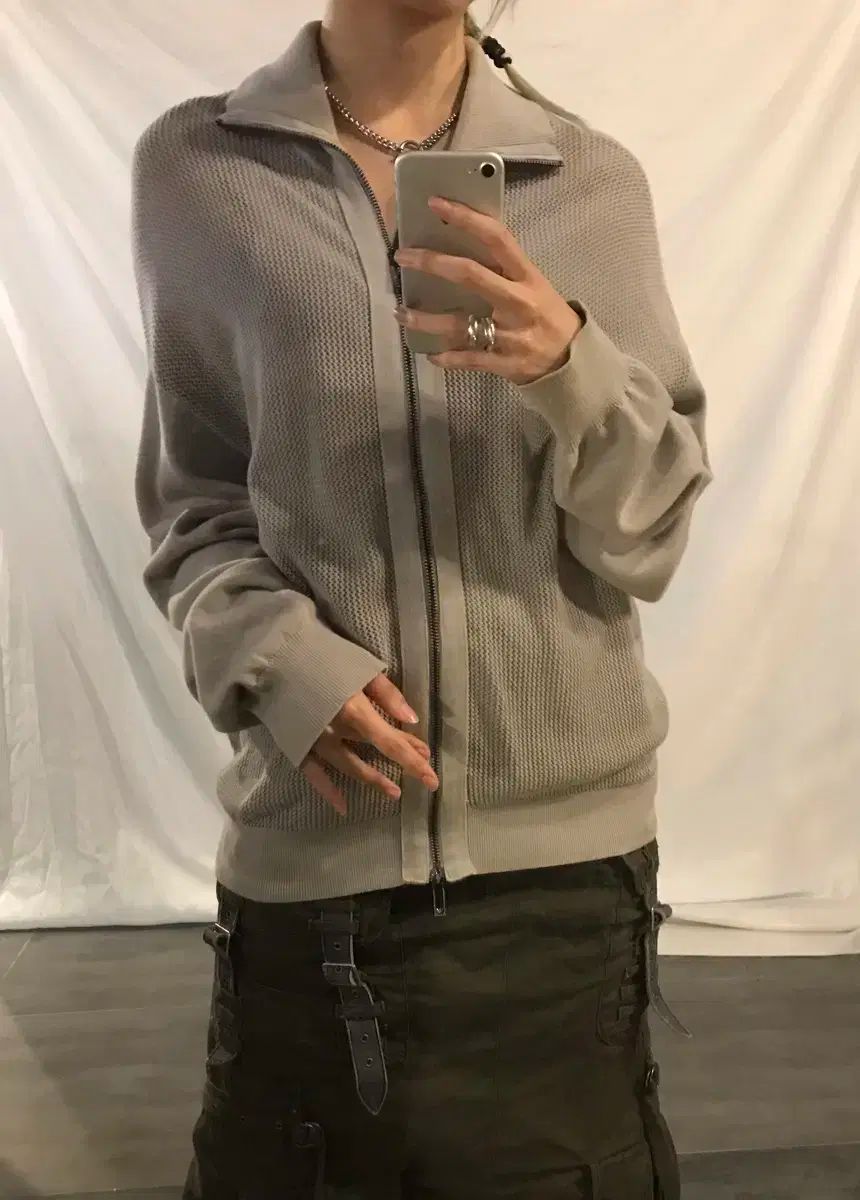 Armani 2024 グレイ ニット ジップアップ アルマーニエクスチェンジ