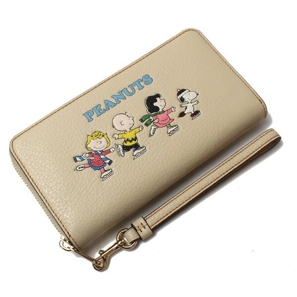 COACH コーチ PEANUTSコラボ ロング ジップ アラウンド ウォレット