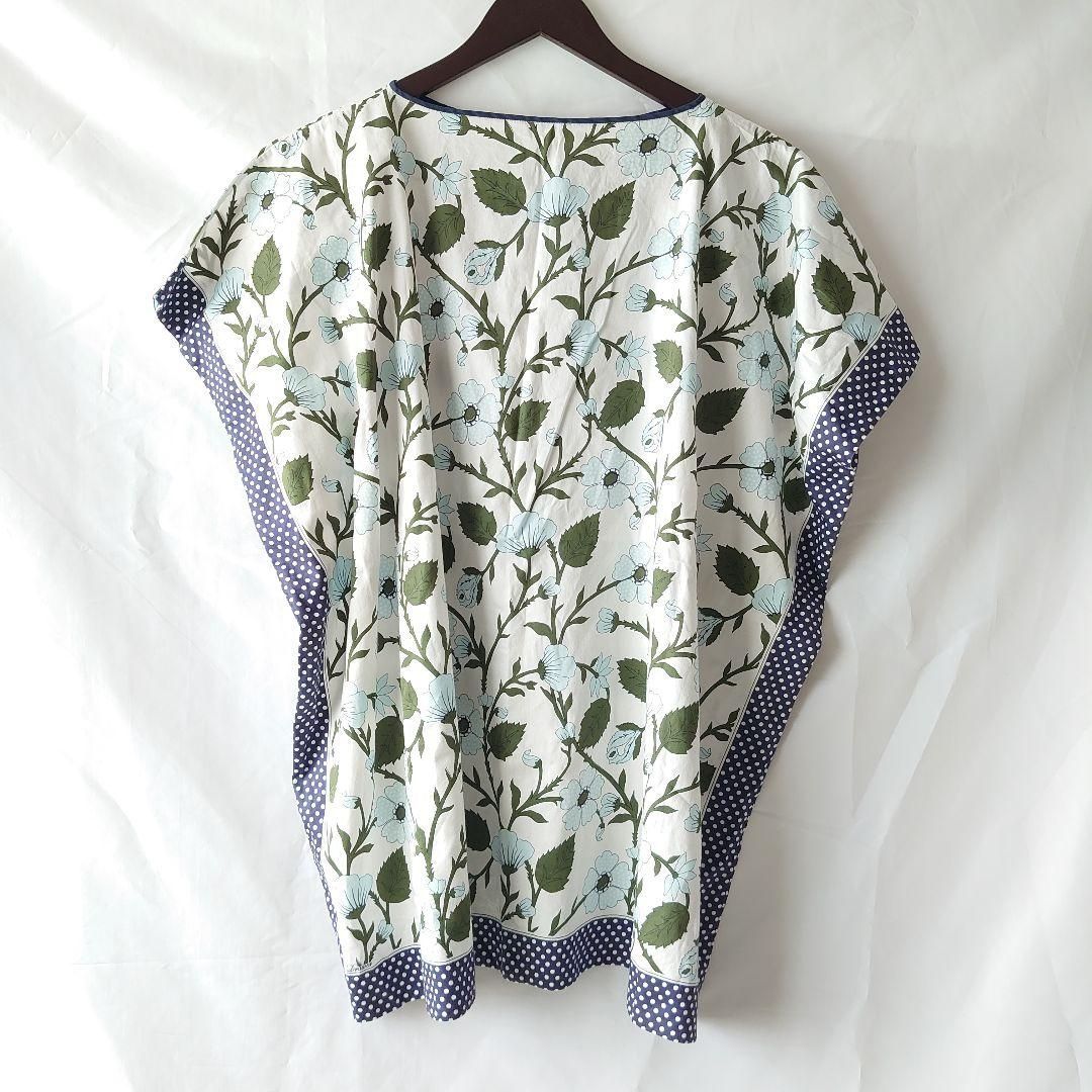 drawer トップス ポンチョ ドゥロワー 総柄 超 コットン