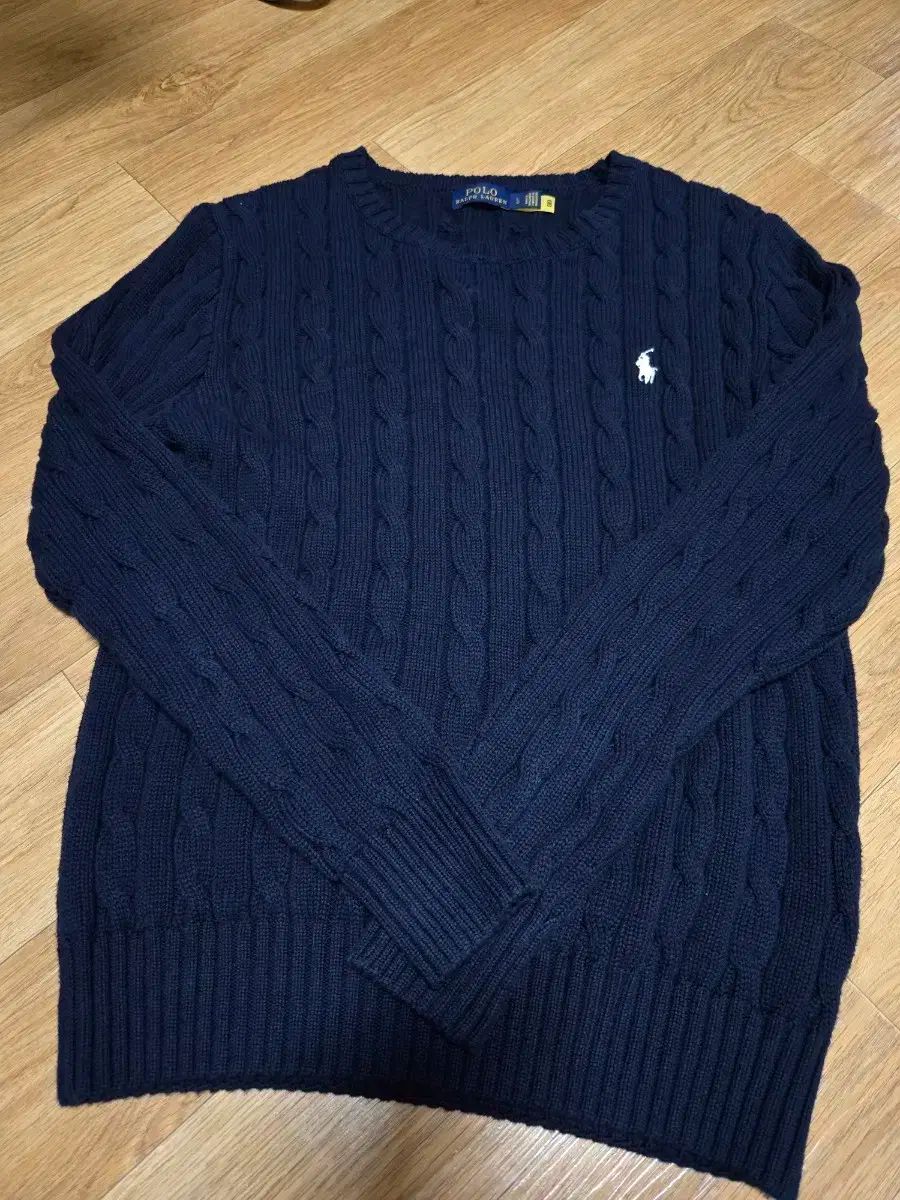 ポロ ラルフローレン 新モデル QRタグ ネイビー ケーブル ニット