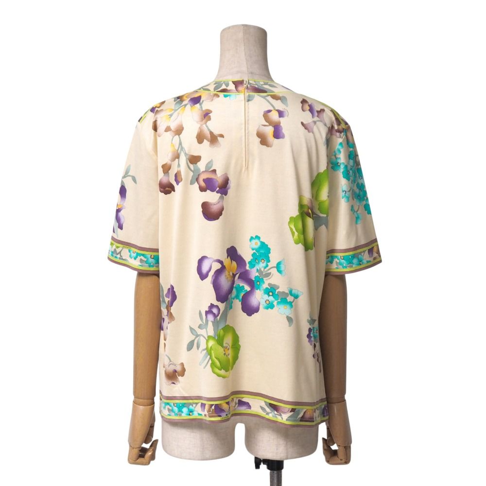 □美品□LEONARD レオナール カットソー サイズLL 花 総柄 半袖