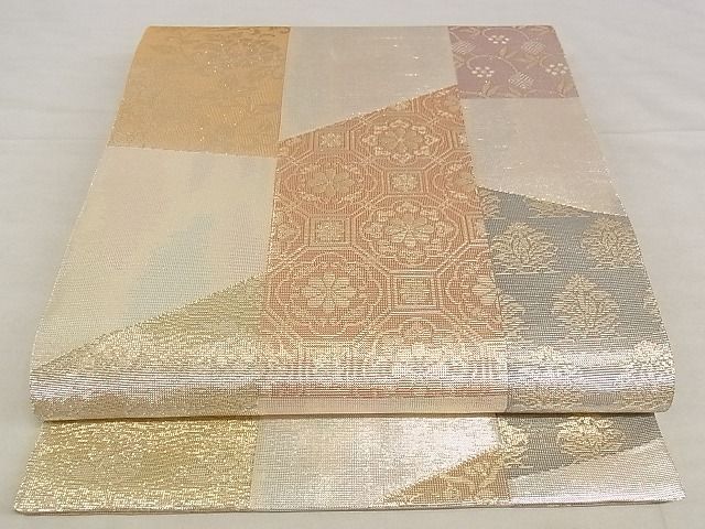 平和屋着物□佐賀錦 六通柄袋帯 蜀江花文 金銀糸 正絹 逸品 A