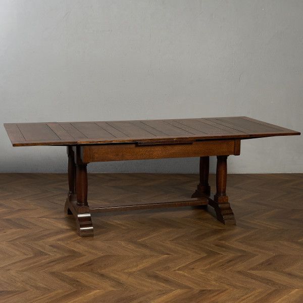 英国 クラシック ドローリーフ ロング ダイニングテーブル テーブル 伸長 オーク 拡張天板 94342 MARWIL-DEMENAGEMENTS_CH