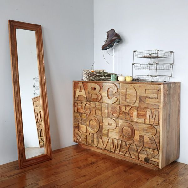 チェスト キャビネット アルファベット ドロワーチェスト 収納棚 棚