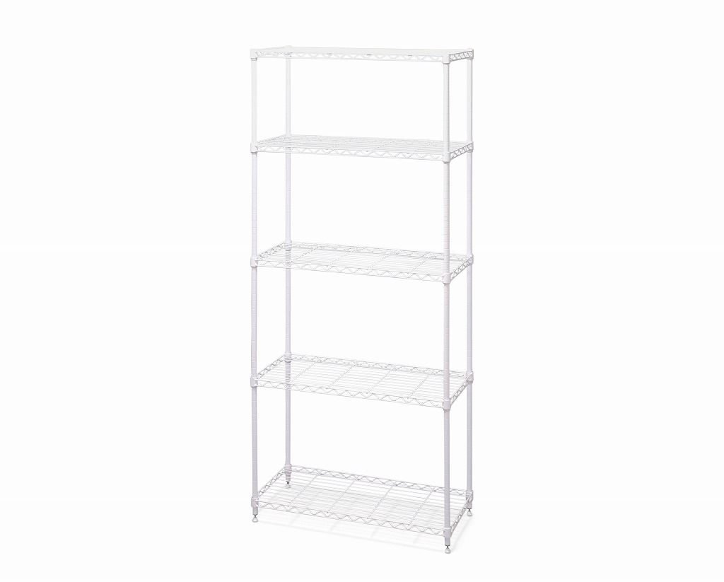 アイリスオーヤマ ラック メタルラック 5段 幅約75×奥行約35×高さ約180 ポール径19mm ホワイト CMM-75185 IRIS OHYAMA