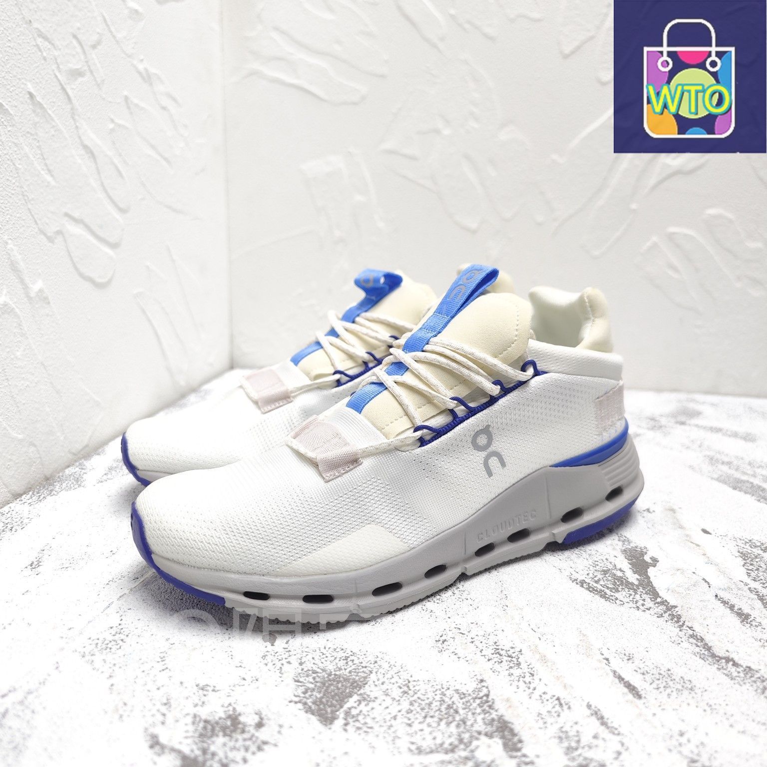  On Cloud Nova オン クラウド ノヴァ メンズ レディース スニーカー ジョギングスポーツ トレーニング ランニングシューズ ホワイト ブルー-WTO輸入2 スニーカー 靴