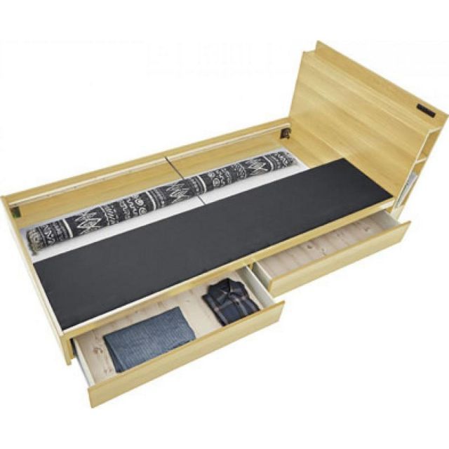 東谷 Azumaya 引き出し付ベッド B-91S-NA 新生活 おしゃれ 模様替え 映え